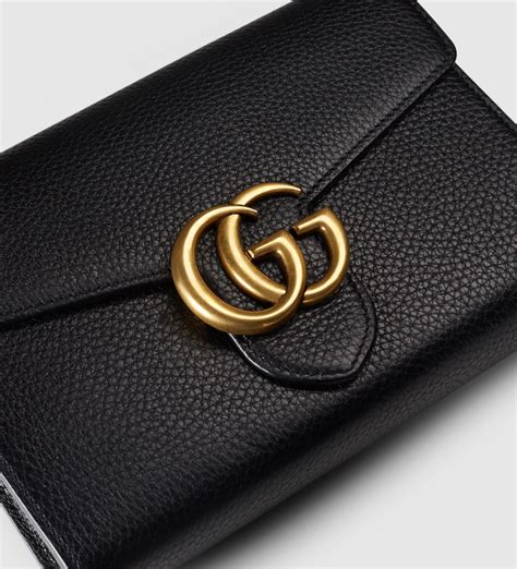 gucci gg leather wallet|gucci marmont leather wallet.